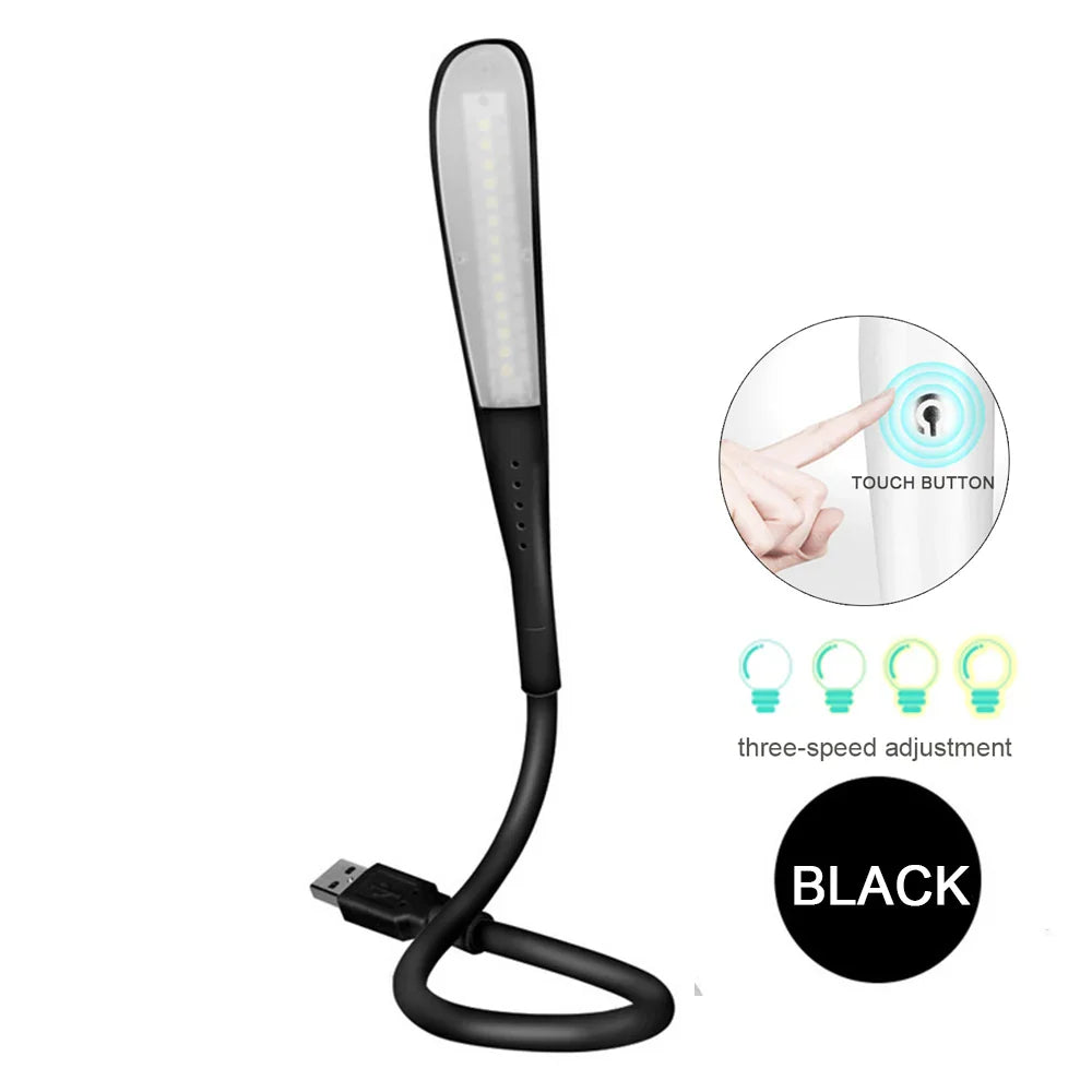 Mini Portable USB LED Light Touch Sensor Lights Dimmable Adjustable Bright Table Desk Lamp For Power Bank PC Laptop Notebook
