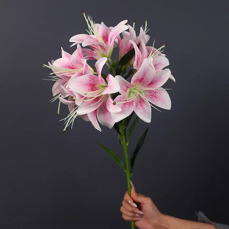 Long Stem Lily Silk Bouquet