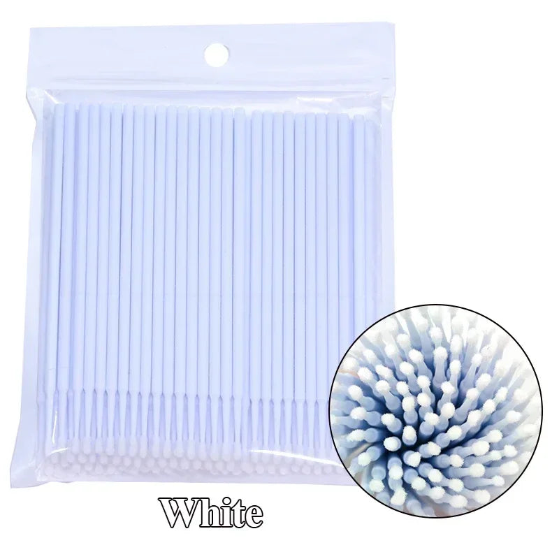 100PCS Eyelash Cleaning Microbrushes