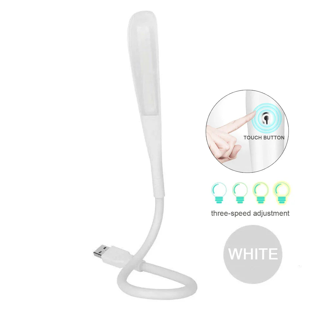Mini Portable USB LED Light Touch Sensor Lights Dimmable Adjustable Bright Table Desk Lamp For Power Bank PC Laptop Notebook