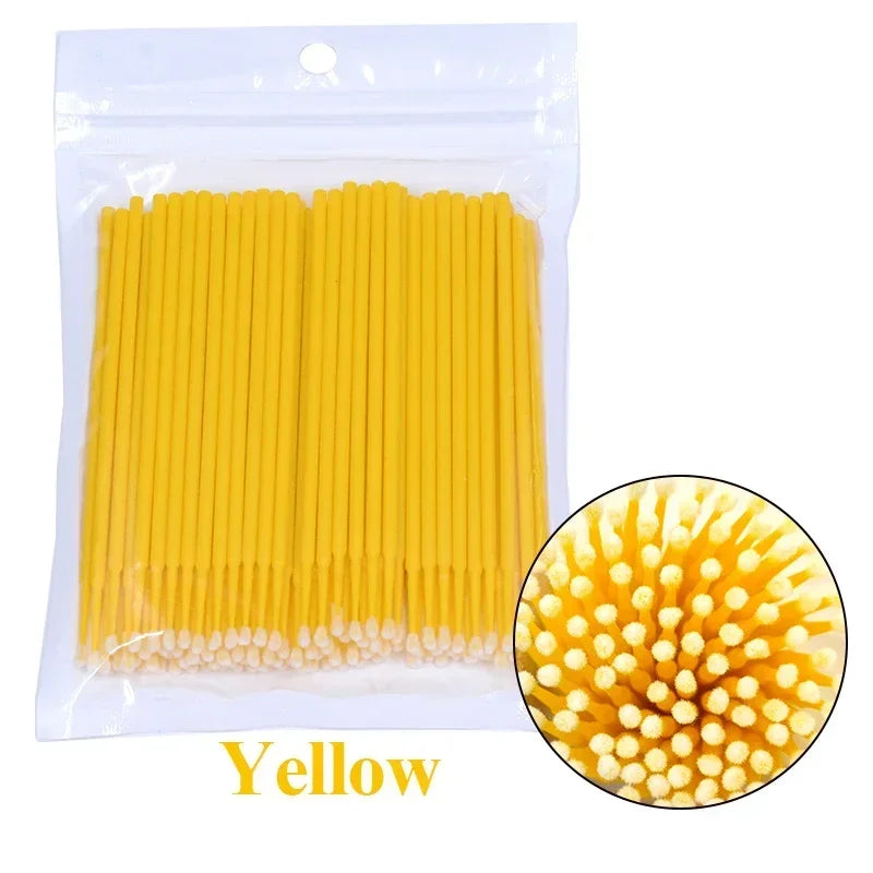 100PCS Eyelash Cleaning Microbrushes