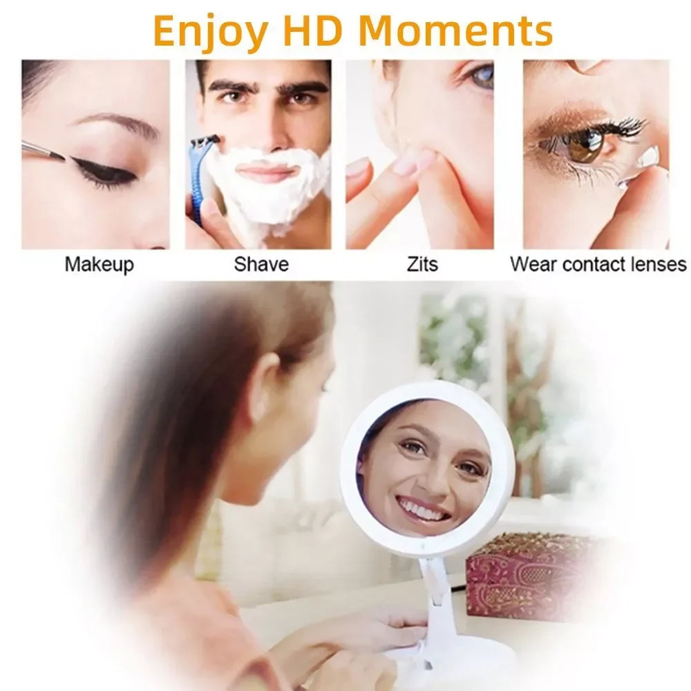 10X LED Dual-Sided Makeup Mirror