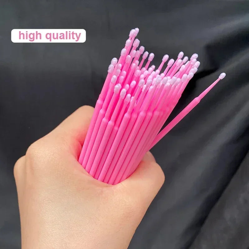 100PCS Eyelash Cleaning Microbrushes
