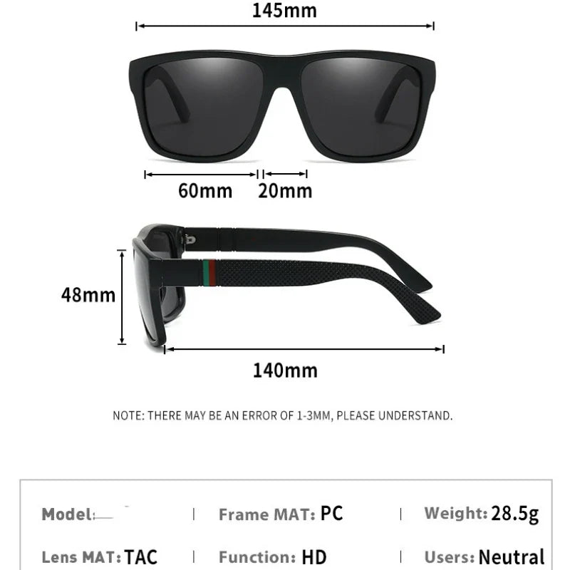Oversized Polarized Square Sunglasses