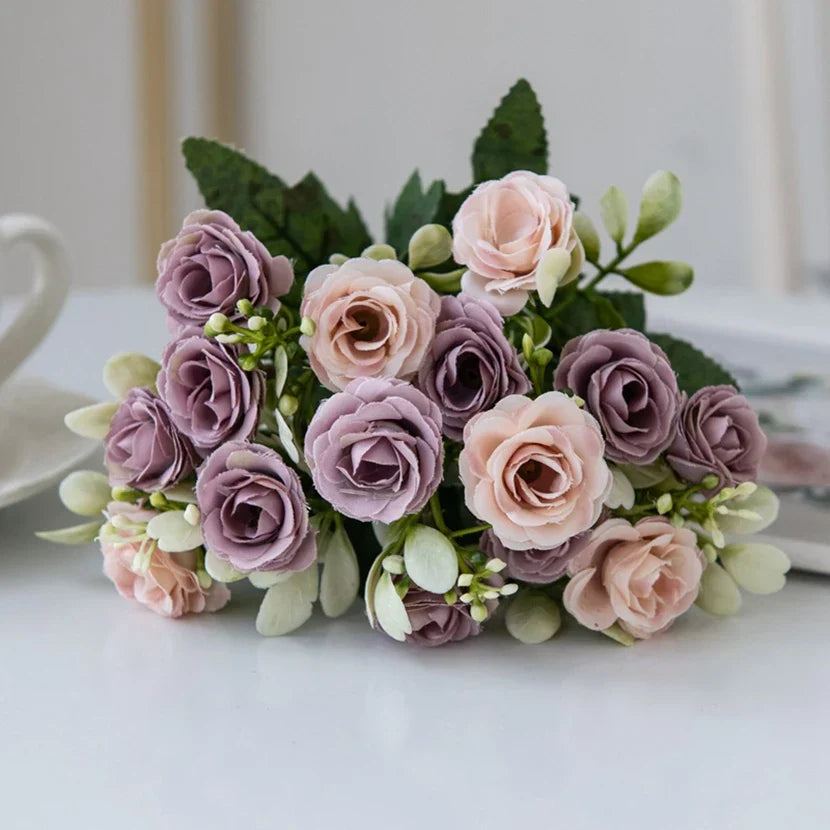 Silk Rose Bouquet Floral Decor
