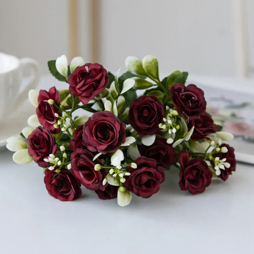 Silk Rose Bouquet Floral Decor