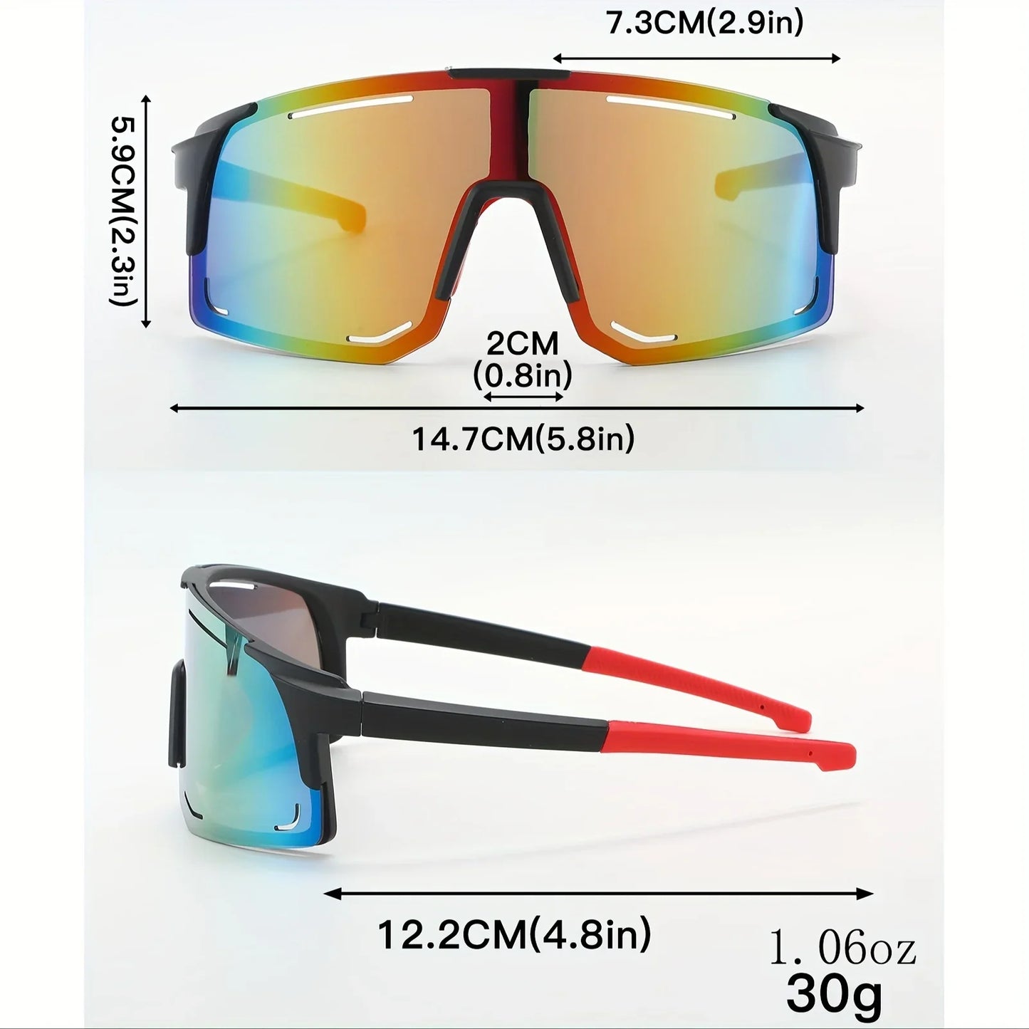 Wrap-Around Sports Sunglasses UV400
