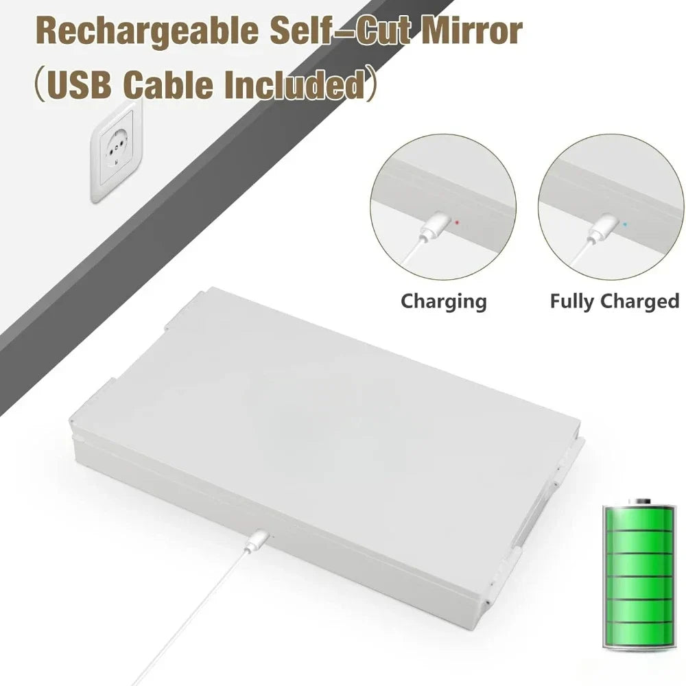 LED 3-Way Self Haircut Mirror