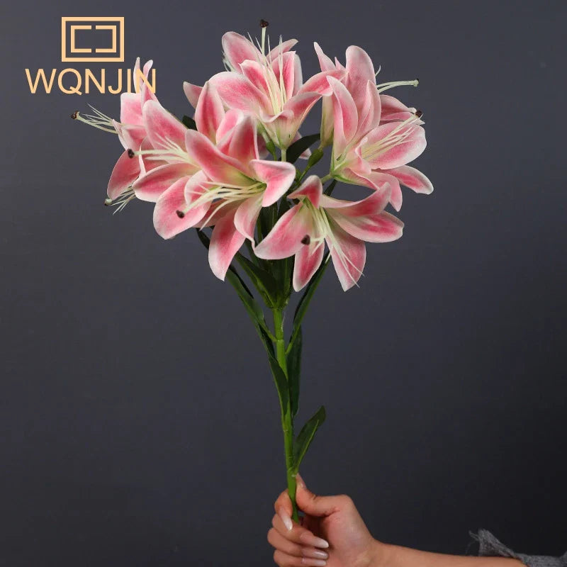 Long Stem Lily Silk Bouquet