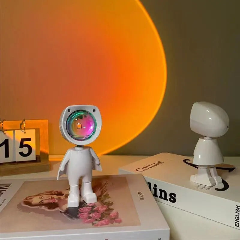 360° Rotating LED Sunset Astronaut Light