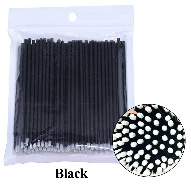 100PCS Eyelash Cleaning Microbrushes