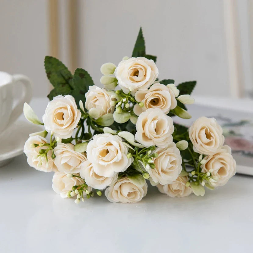 Silk Rose Bouquet Floral Decor