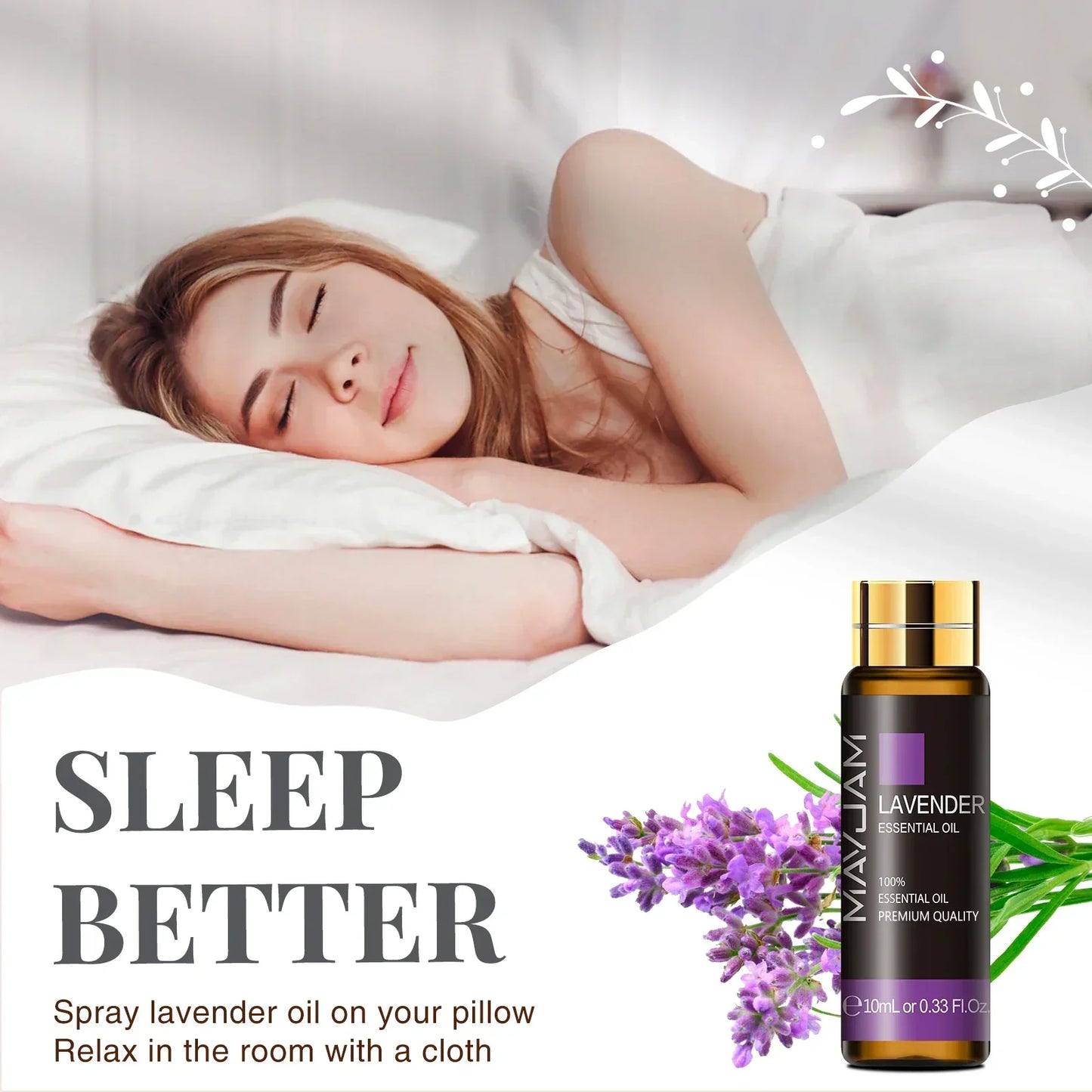 Unisex 10ml Lavender Essential Oil