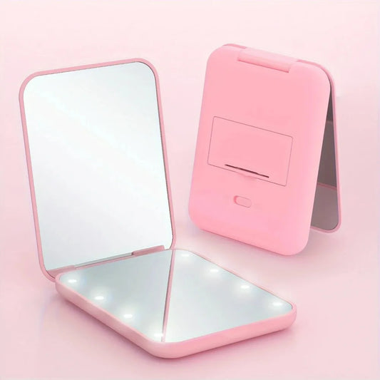 LED Compact Folding Makeup Mirror