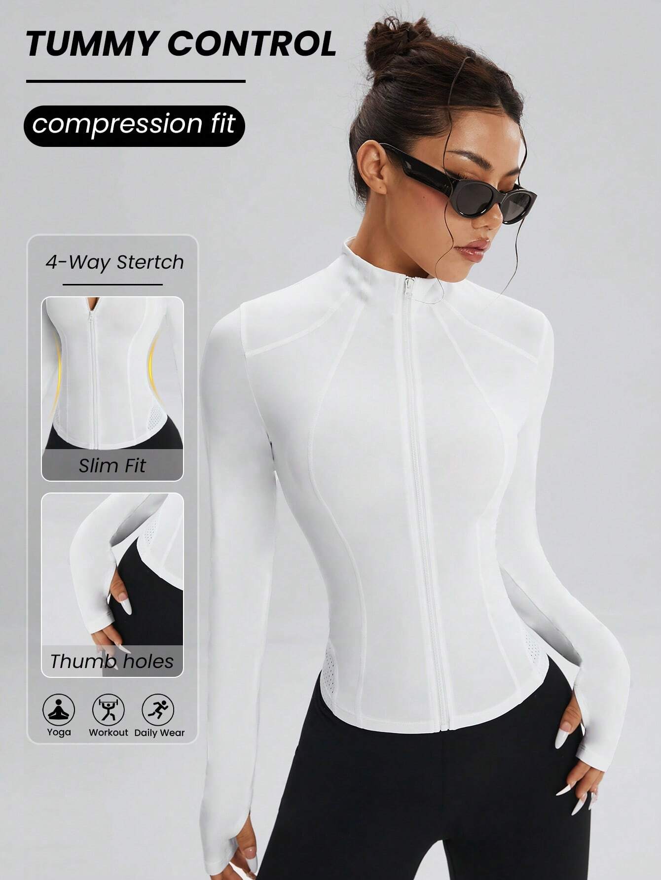 SHEIN Sport Studio Zip-Up Jacket