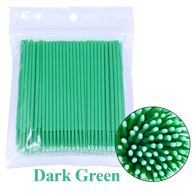 100PCS Eyelash Cleaning Microbrushes