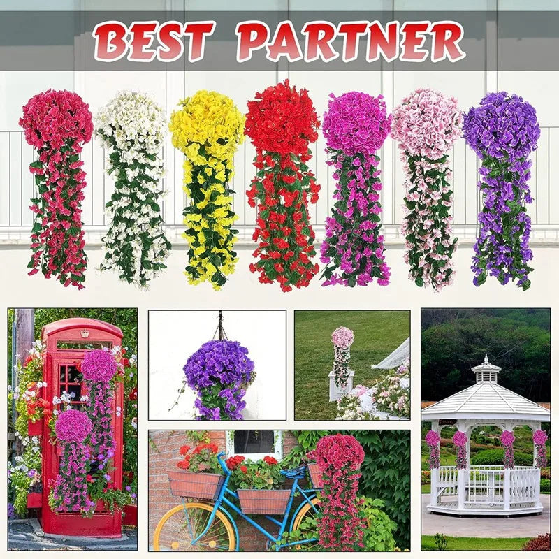 1PC Artificial Flowers Long Vine Rose Home Wedding Outdoor garden yard Arch Decorations Christmas Celebration photography party