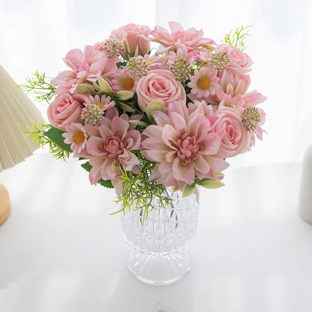 Silk Dahlia Rose Floral Decoration