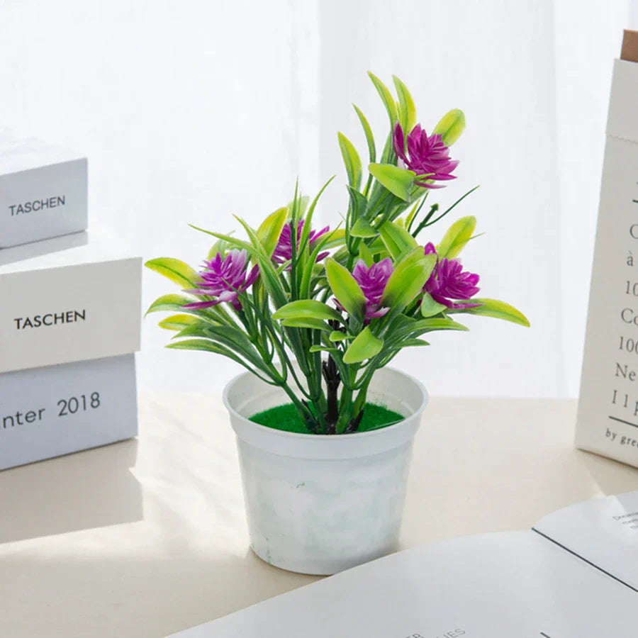 Mini Artificial Flower Bonsai Vase