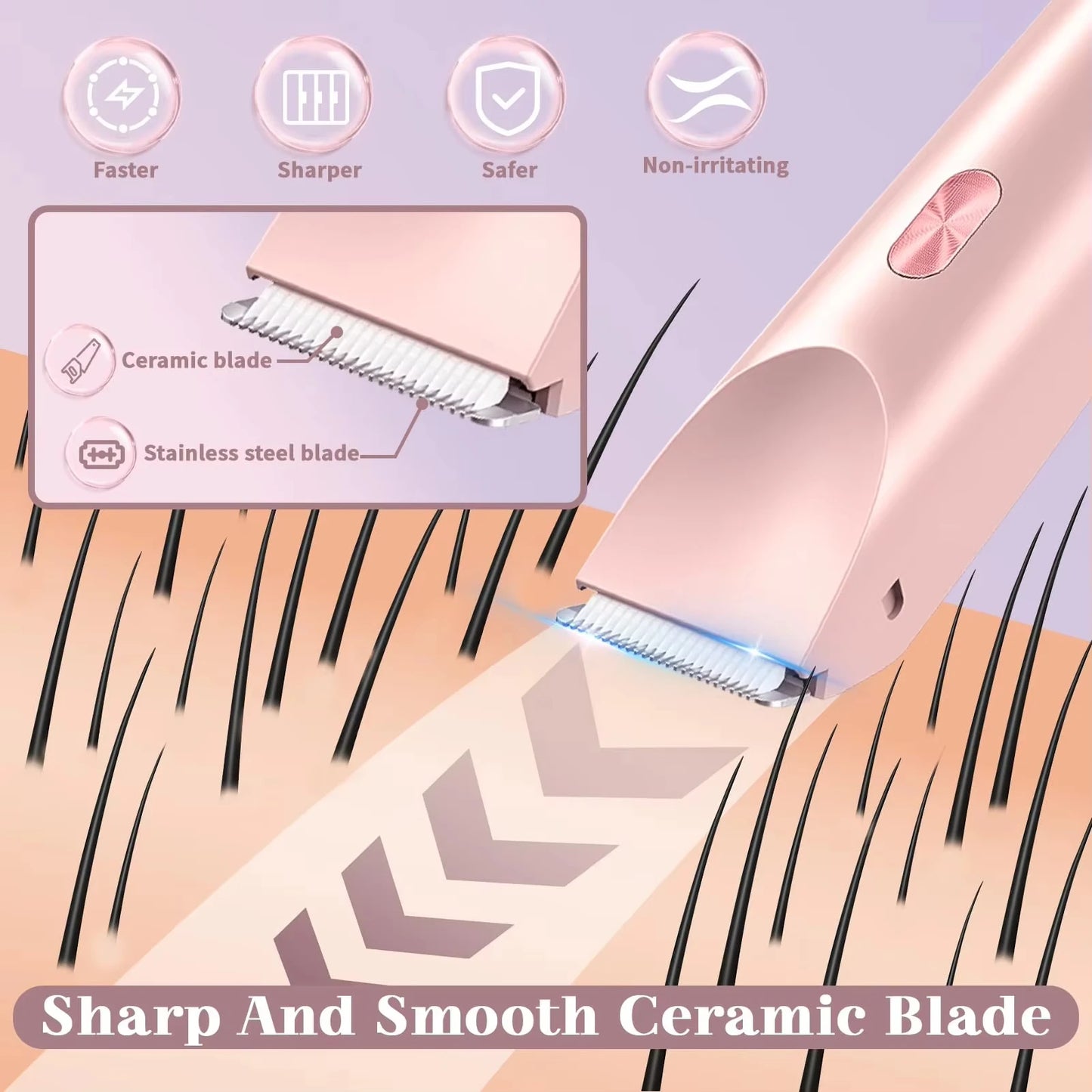 Dual Head Women Hair Removal Shaver