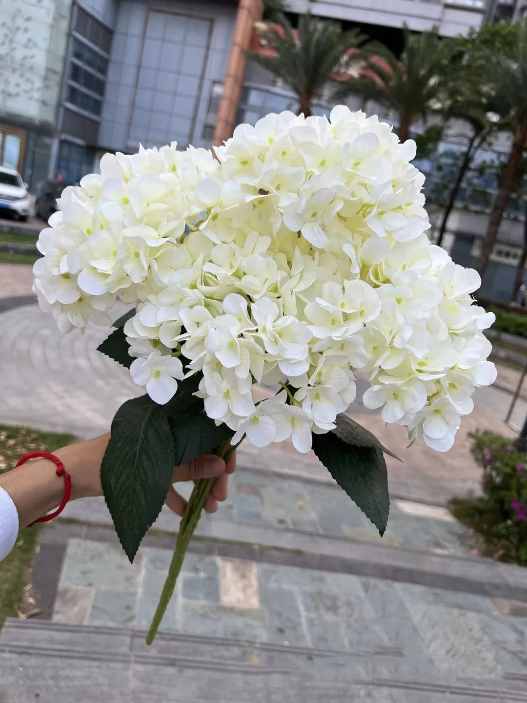 5 Heads Large Size White Pink Hydrangea Artificial Flowers Silk DIY Wedding Bridal Bouquet Fake Flowers Party Home Decoration