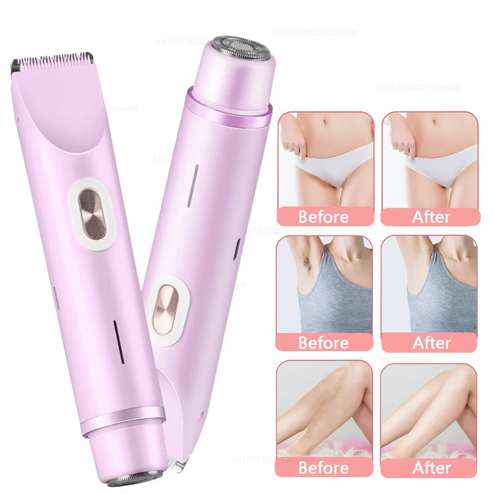 2-In-1 Waterproof Women Electric Shaver