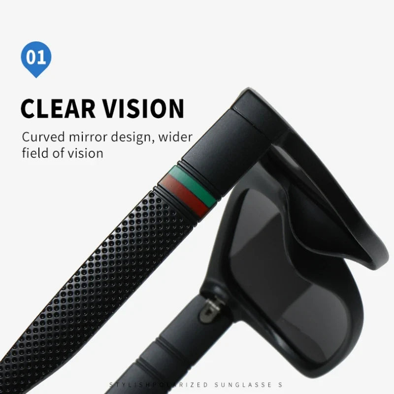 Oversized Polarized Square Sunglasses