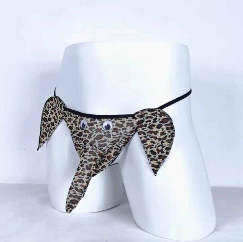 Men's Cartoon Elephant Thong Underwear