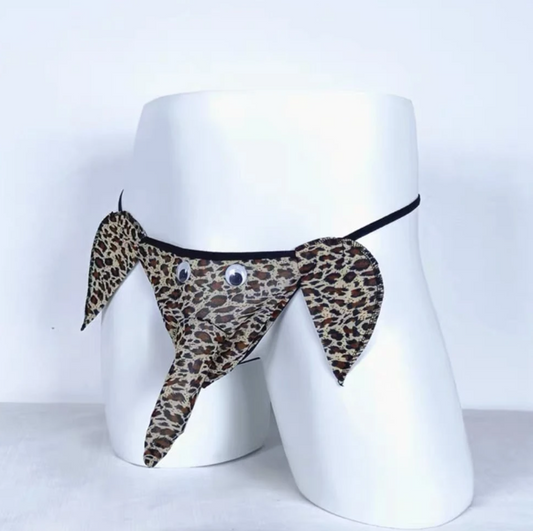 Men's Cartoon Elephant Thong Underwear