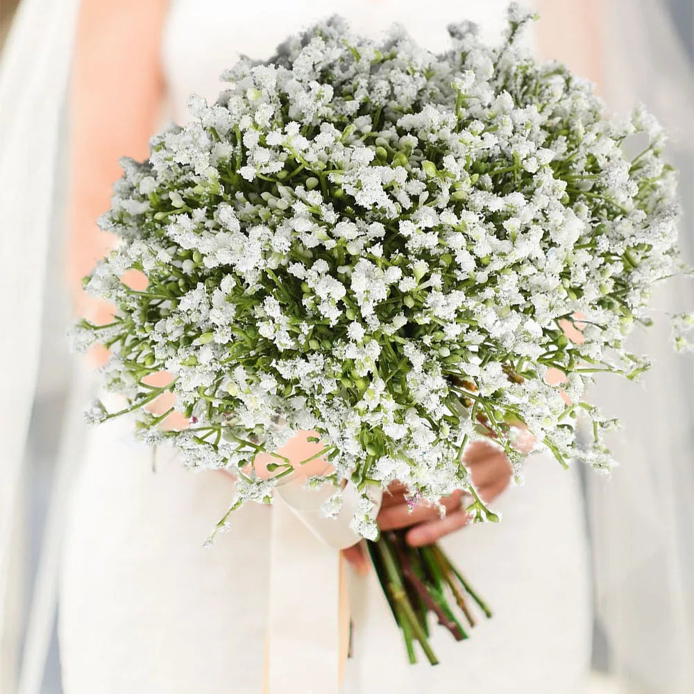 52cm 90 HeadsWhite Babies Breath Artificial Gypsophila Flowers Bouquets For Home Garden Wedding Birthday Decoration Fake Flower