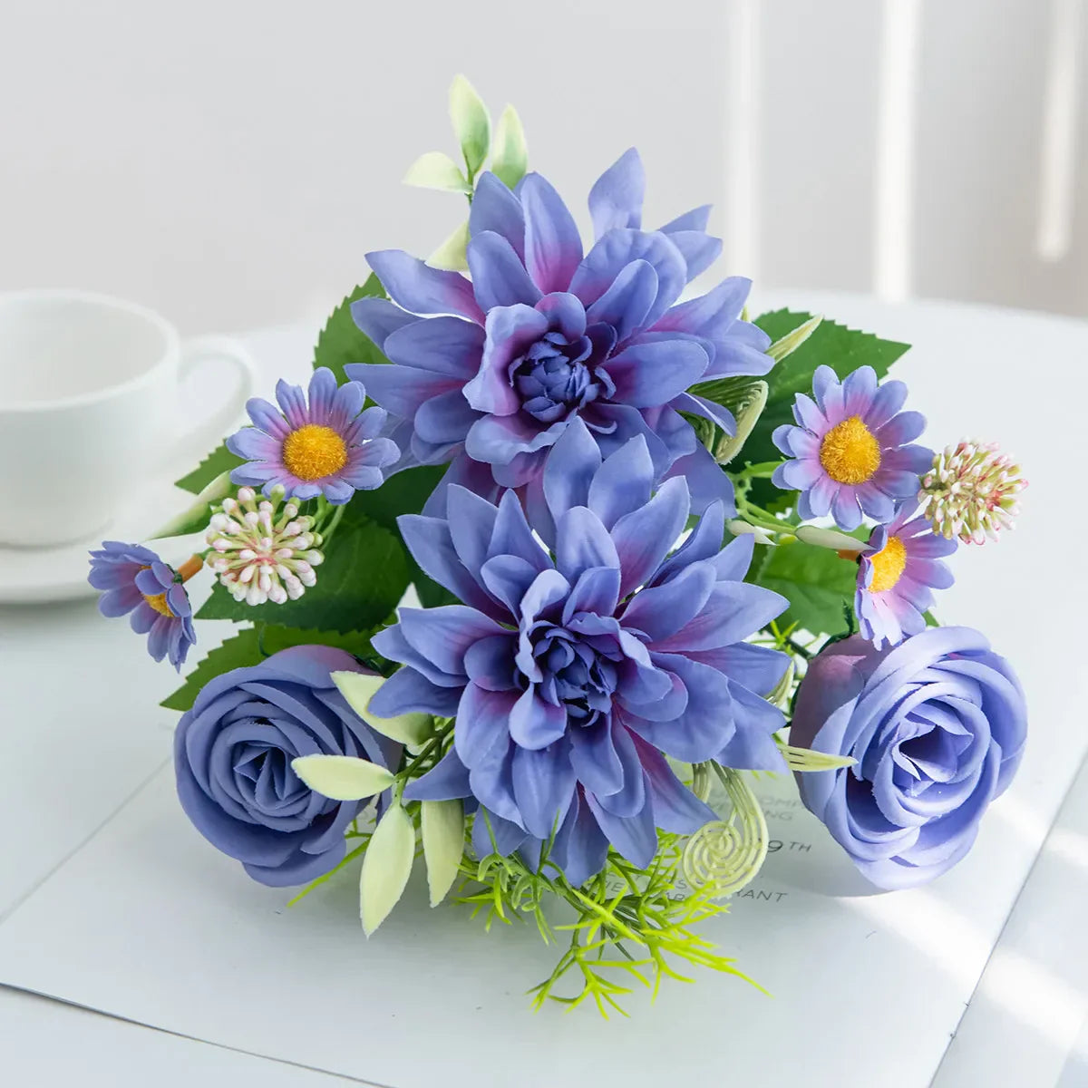 Silk Dahlia Rose Floral Decoration