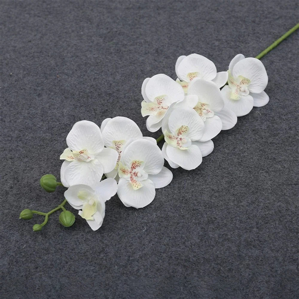 Faux Orchid Flower Branch Decor