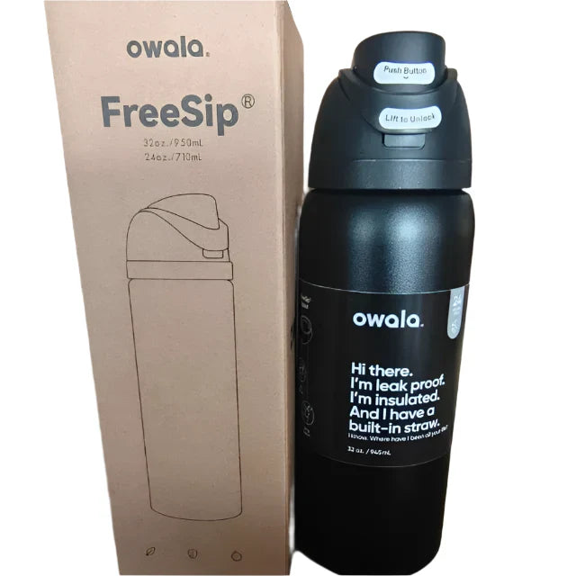 Owala FreeSip White Engraved Bottle