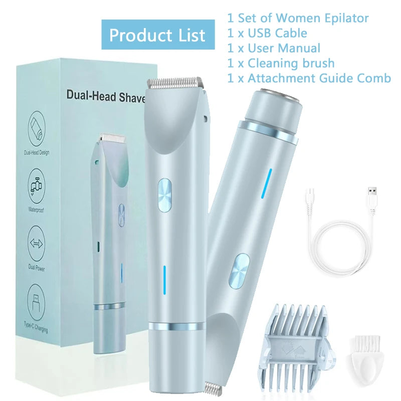 Dual Head Women Hair Removal Shaver