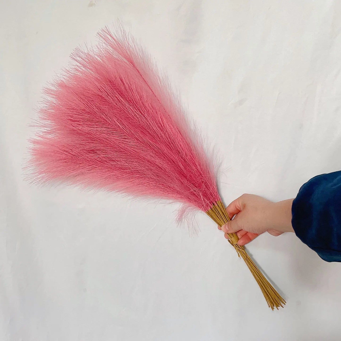 10Pcs Artificial Flowers Fluffy Pampas Grass Decor Fake Plant Reed Flower for Wedding Boho Bouquet Office Hotel Vase Decoration