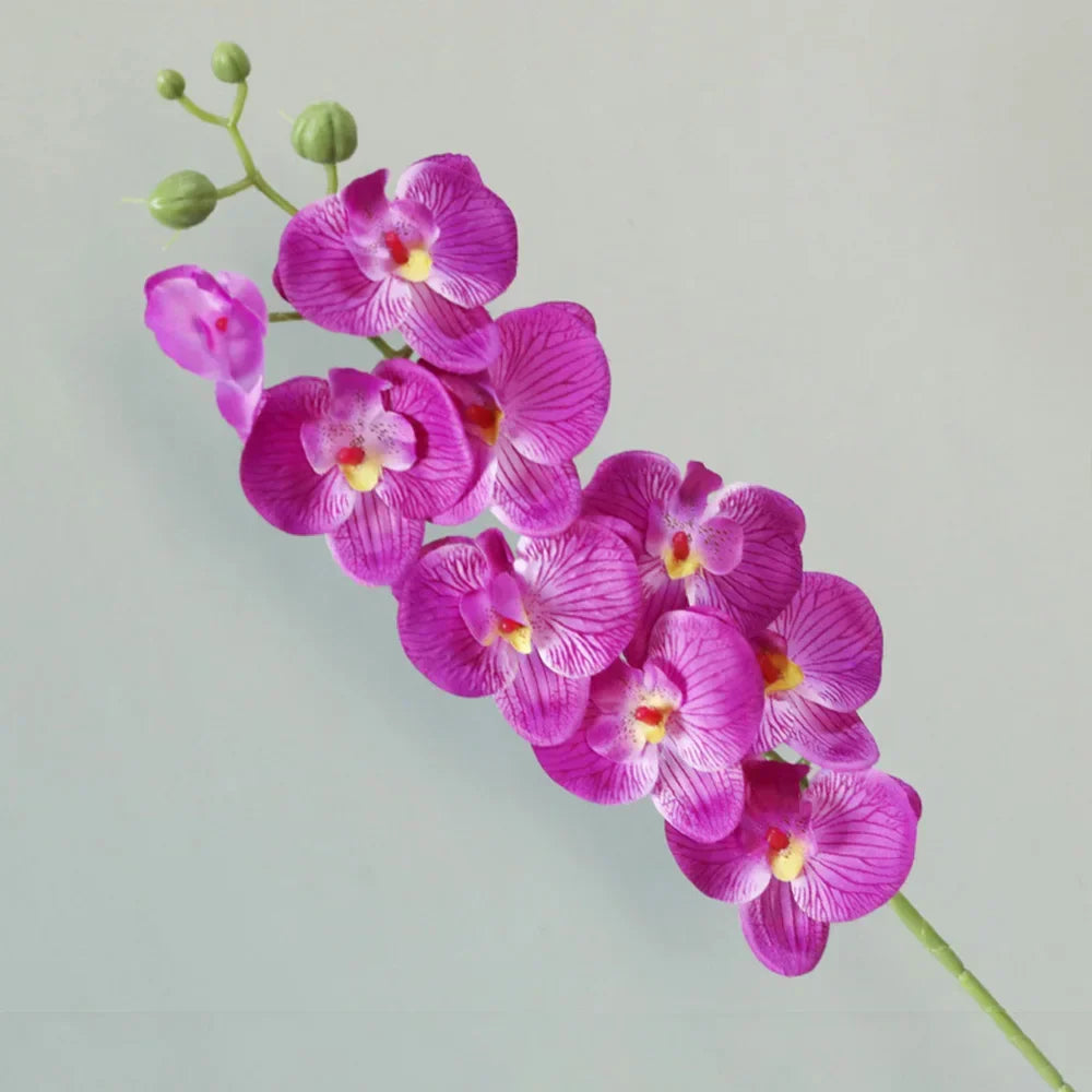Faux Orchid Flower Branch Decor