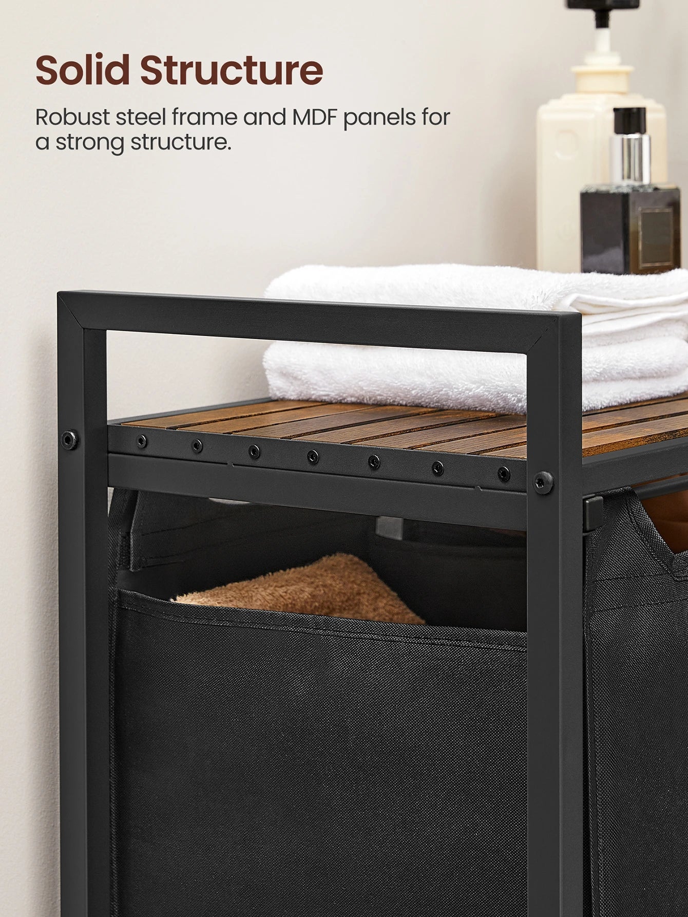 VASAGLE 3-Bag Laundry Sorter