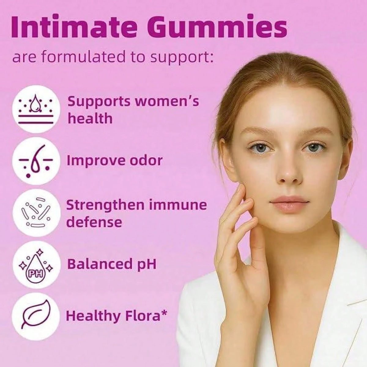 LEEFAR Women's Probiotic Pineapple Gummies
