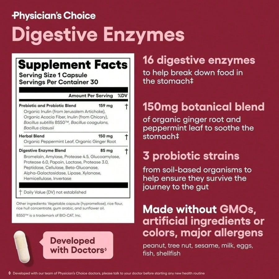 Physician's Choice Digestive Enzyme Capsules