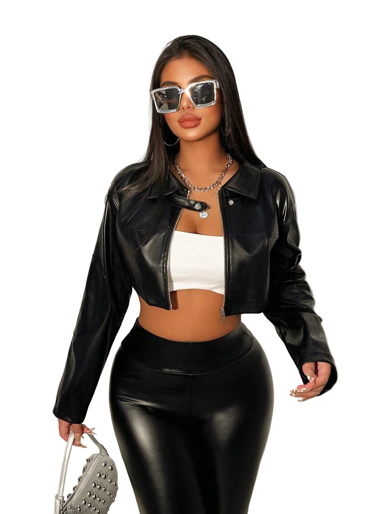 Zolique Long Sleeve PU Jacket