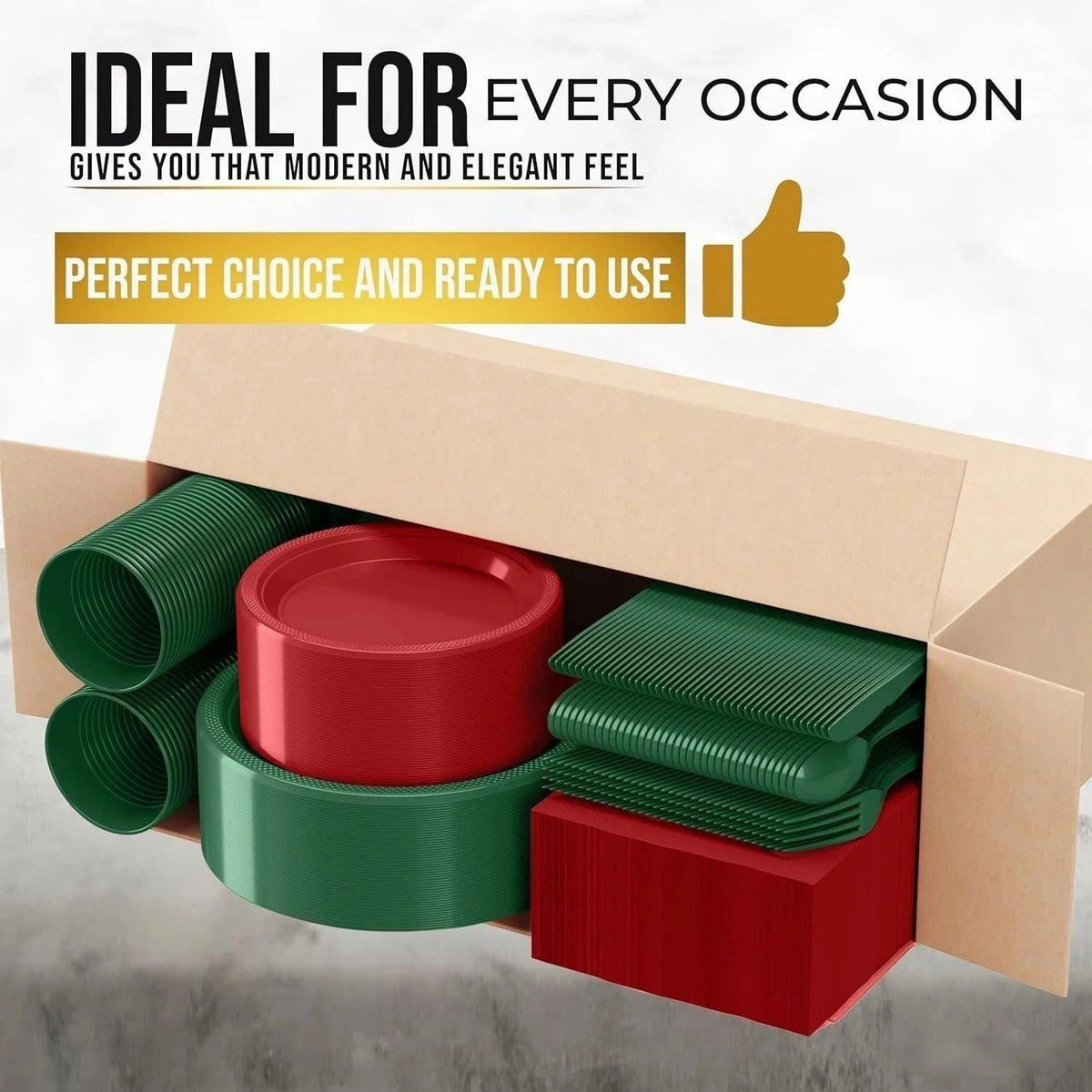 350-Piece Christmas Party Tableware Set