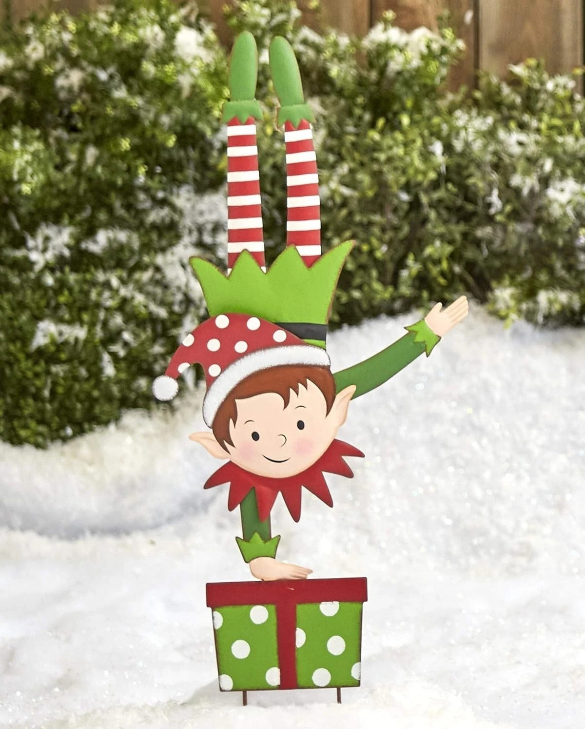 Christmas Elf Multicolor Garden Stake